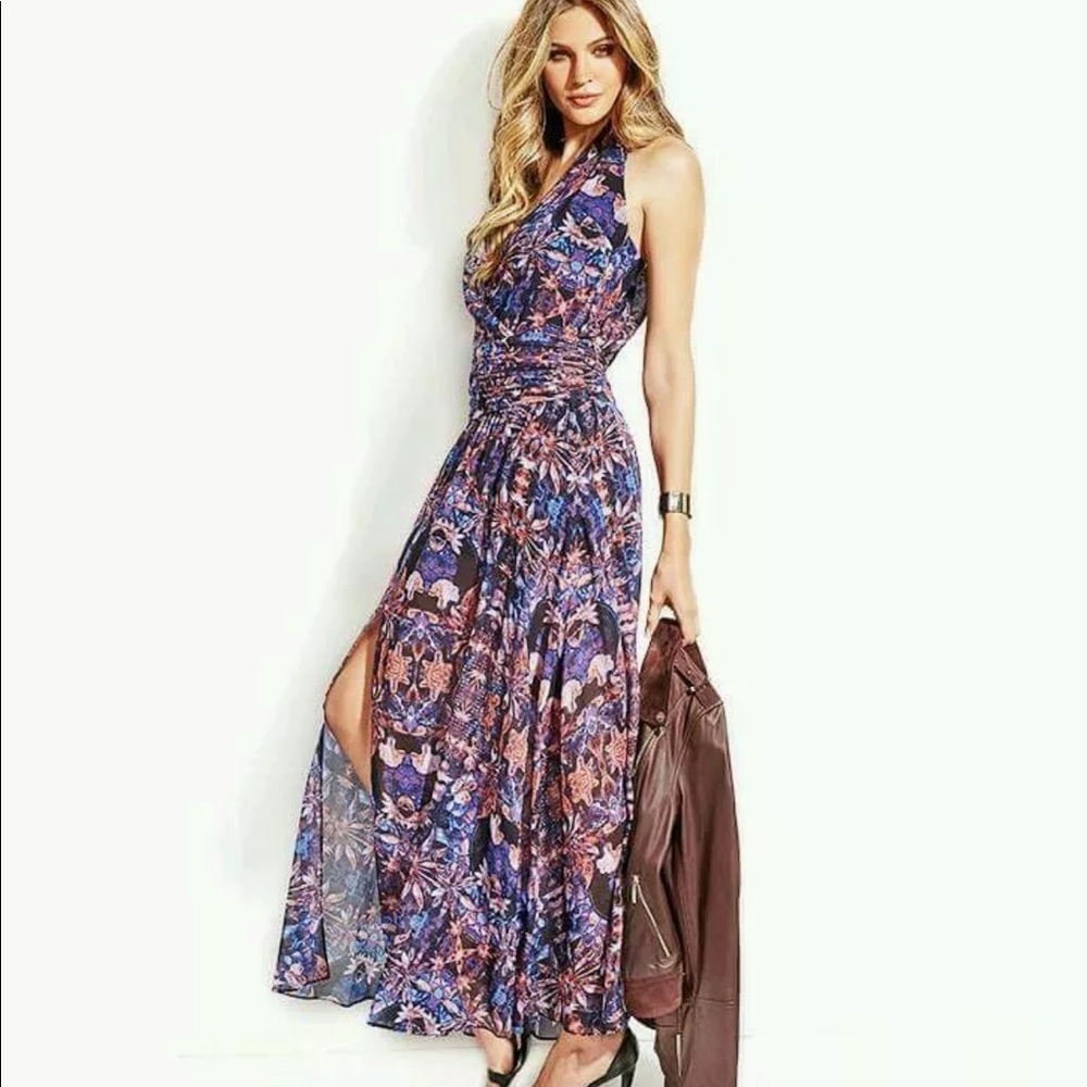 NEW GUESS BY MARCIANO BOHEMIAN RHAPSODYS MAXI DRESS 0 XS